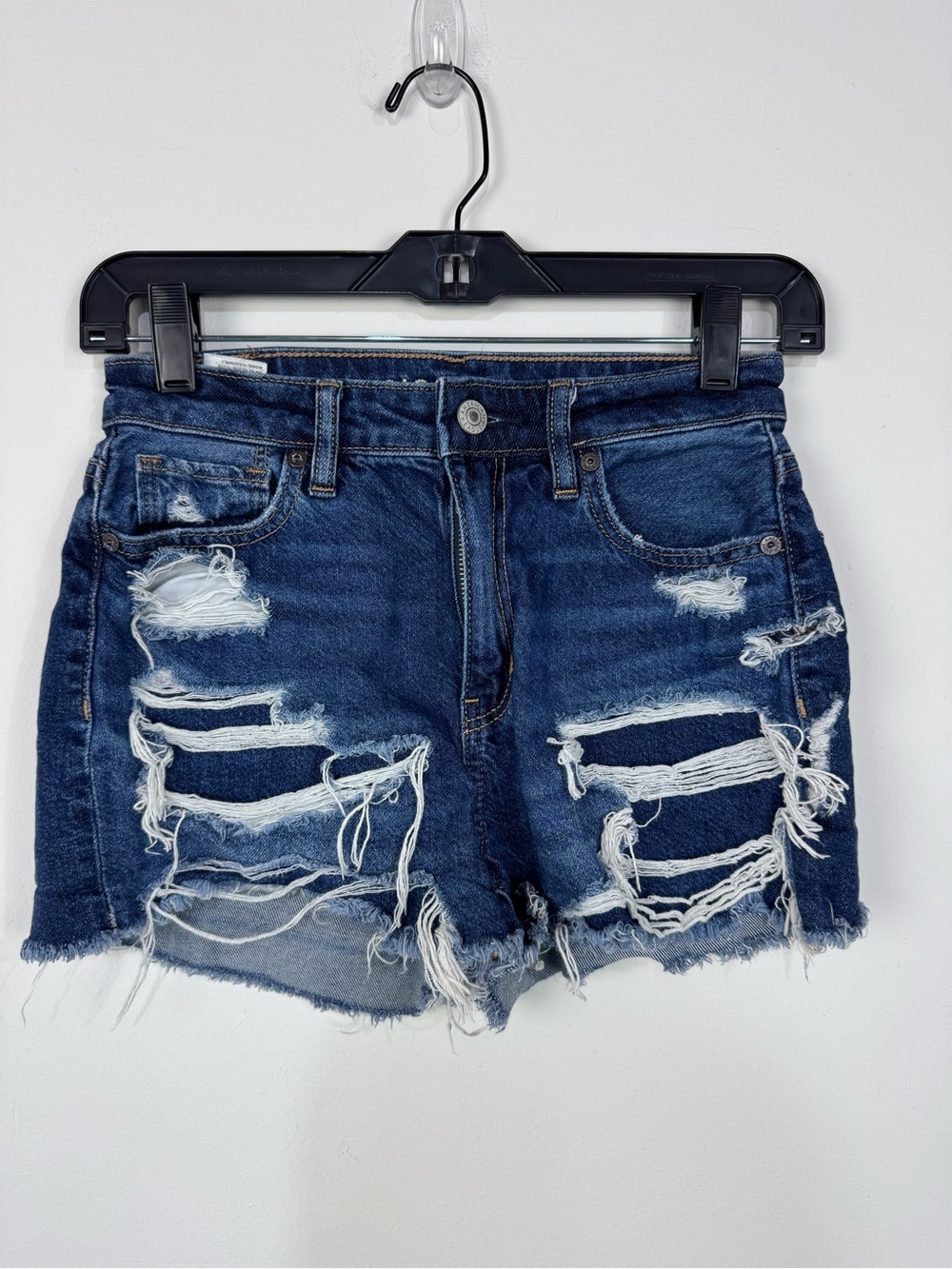 American Eagle Strigid Mom Short Denim Jean Shorts Distressed